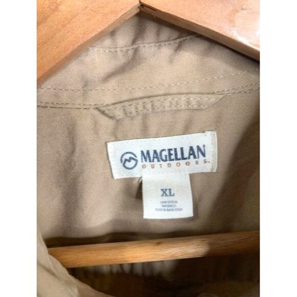 Magellan Outdoors Men's Tan Short Sleeve Button Down Shirt XL - Picture 3 of 6